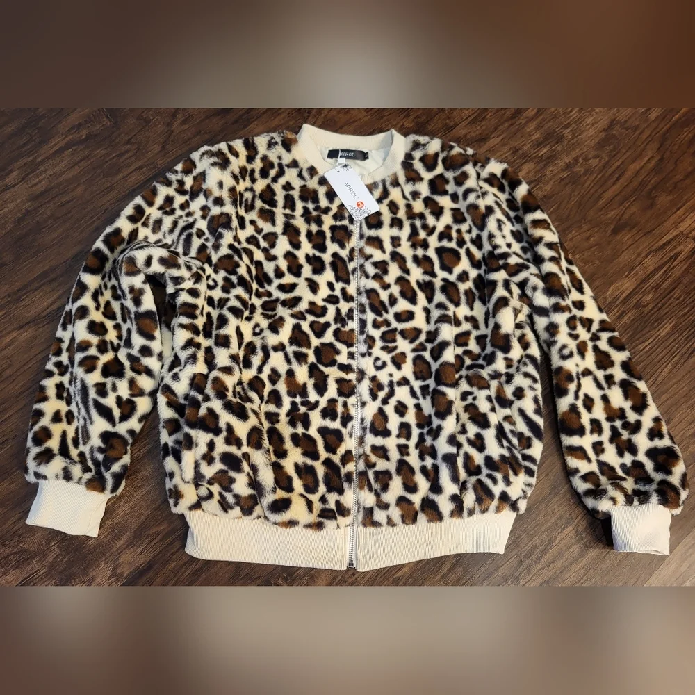 Women's Mirol Animal Print Bomber Jacket Mobwife Large